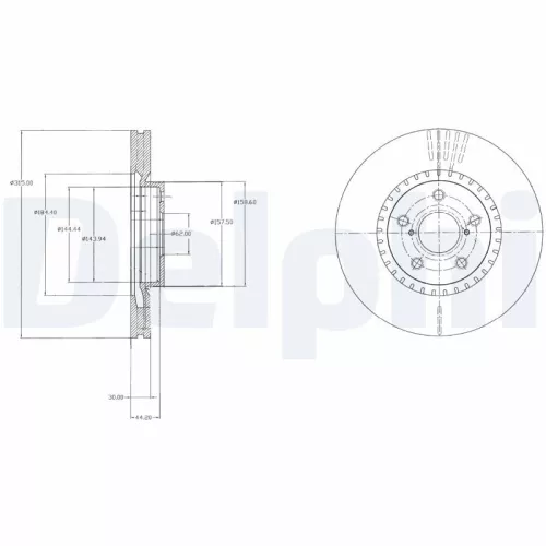 Remschijf DELPHI BG9074)