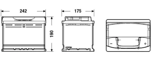 Starter Battery EXIDE EA640)