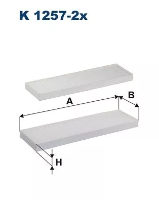 Filter, cabinelucht FILTRON K 1257-2x)