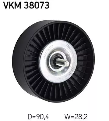 Ombuigings-/geleidingspoelie, V-geribbelde riem SKF VKM 38073)