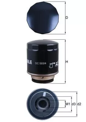 Oil Filter KNECHT OC 593/4)