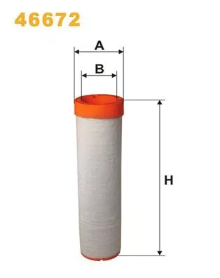 Secondary Air Filter WIX FILTERS 46672)