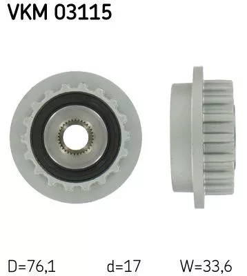 Alternator Freewheel Clutch SKF VKM 03115)