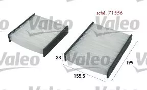 Filter, cabin air VALEO 715556)