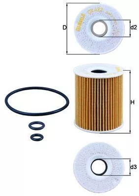 Oliefilter KNECHT OX 422D)