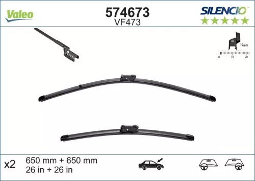 Wiper Blade VALEO 574673)