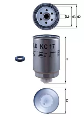 Fuel Filter KNECHT KC 17D)