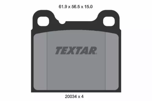 Brake Pad Set, disc brake TEXTAR 2003402)