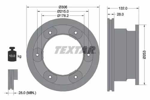 Remschijf TEXTAR 93177703)