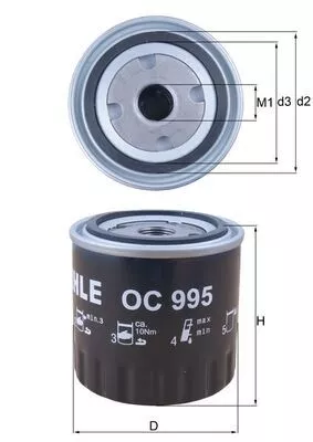 Oil Filter KNECHT OC 995)