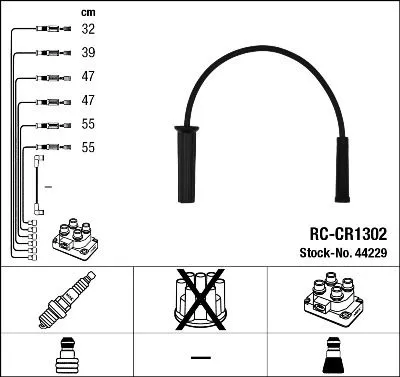 Ontstekingskabelset NGK 44229)