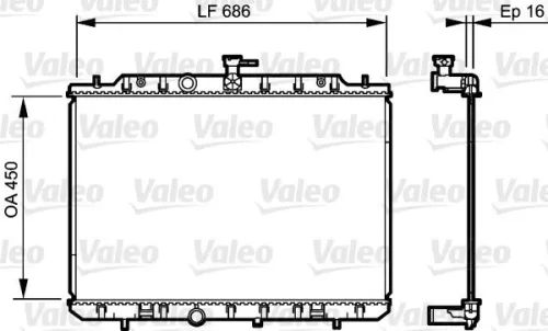Radiator, motorkoeling VALEO 735205)