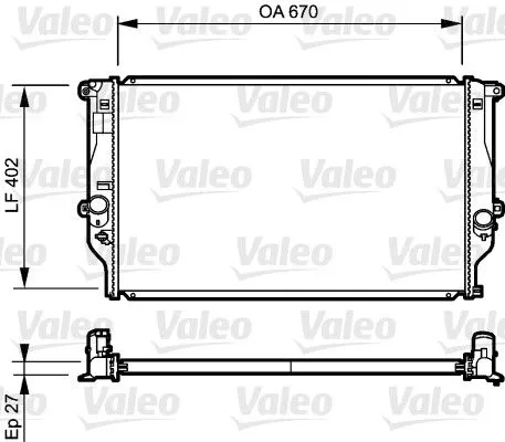 Radiator, motorkoeling VALEO 735216)