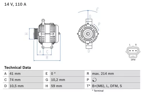 Dynamo BOSCH 0 986 045 370)