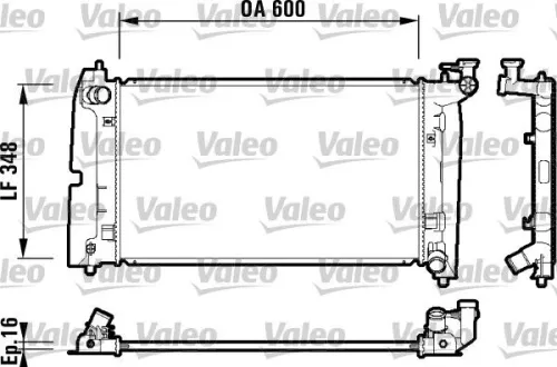 Radiator, motorkoeling VALEO 734199)