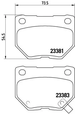 Remblokkenset, schijfrem BREMBO P 78 016)
