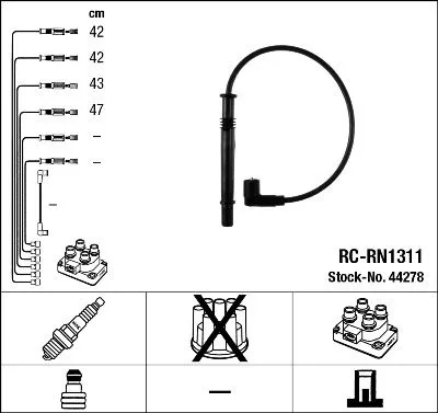 Ignition Cable Kit NGK 44278)