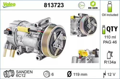 Compressor, air conditioning VALEO 813723)