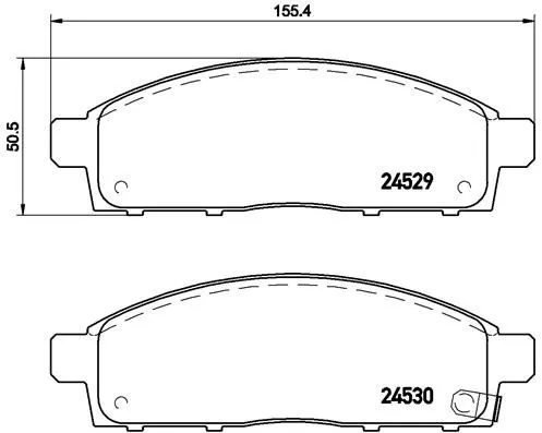Remblokkenset, schijfrem BREMBO P 54 038)