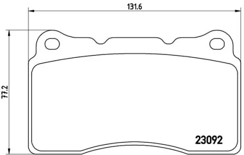 Brake Pad Set, disc brake BREMBO P 54 040)
