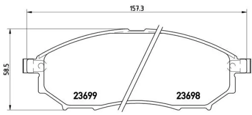 Remblokkenset, schijfrem BREMBO P 56 058)