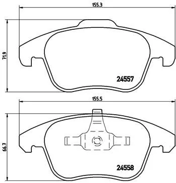 Brake Pad Set, disc brake BREMBO P 61 086)