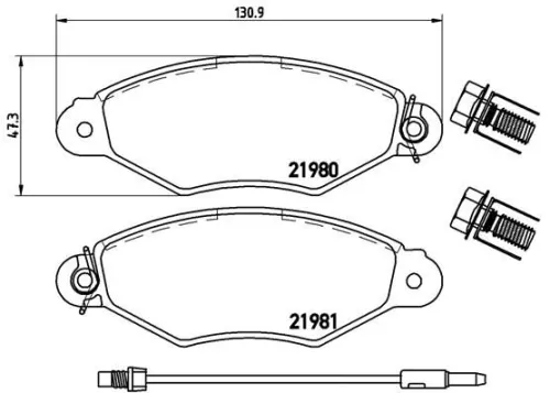 Remblokkenset, schijfrem BREMBO P 68 042)