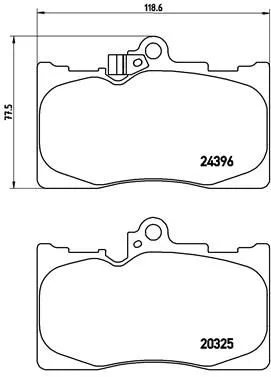 Remblokkenset, schijfrem BREMBO P 83 072)