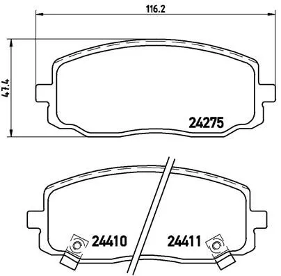 Remblokkenset, schijfrem BREMBO P 30 032)