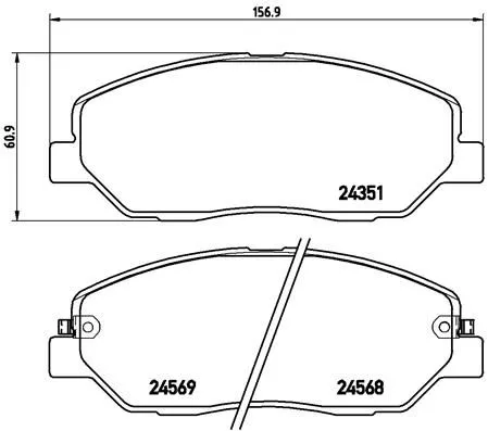 Remblokkenset, schijfrem BREMBO P 30 036)
