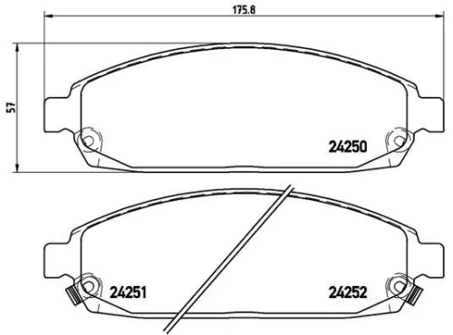 Remblokkenset, schijfrem BREMBO P 37 010)