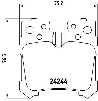Remblokkenset, schijfrem BREMBO P 83 076)