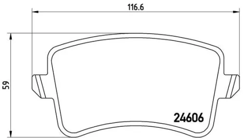 Remblokkenset, schijfrem BREMBO P 85 100)