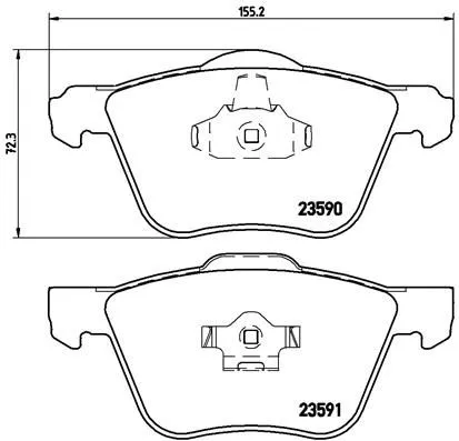 Remblokkenset, schijfrem BREMBO P 86 022)