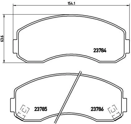 Remblokkenset, schijfrem BREMBO P 99 003)