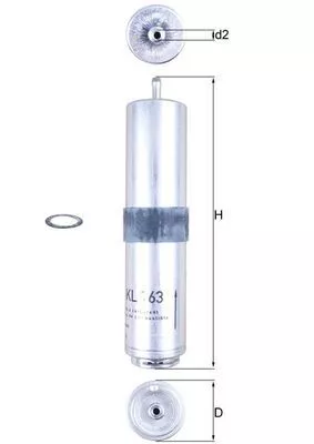 Fuel Filter KNECHT KL 763D)