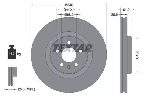 Remschijf TEXTAR 92229203)