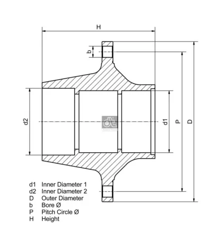 Wheel Hub DT Spare Parts 2.65275)