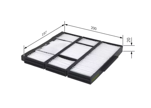 Filter, cabinelucht BOSCH 1 987 432 155)