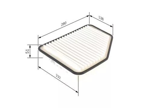 Luchtfilter BOSCH F 026 400 162)