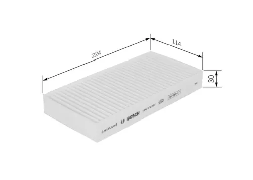 Filter, cabinelucht BOSCH 1 987 432 184)