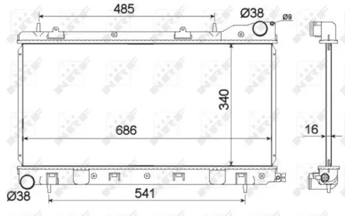 Radiator, motorkoeling NRF 53595)