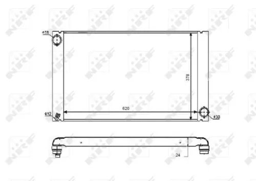 Radiator, motorkoeling NRF 53726)