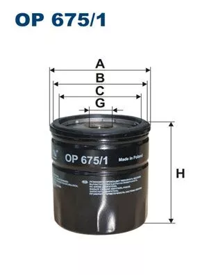 Oil Filter FILTRON OP 675/1)