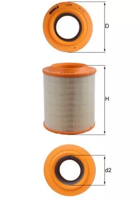 Luchtfilter KNECHT LX 1275)