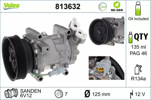 Compressor, air conditioning VALEO 813632)