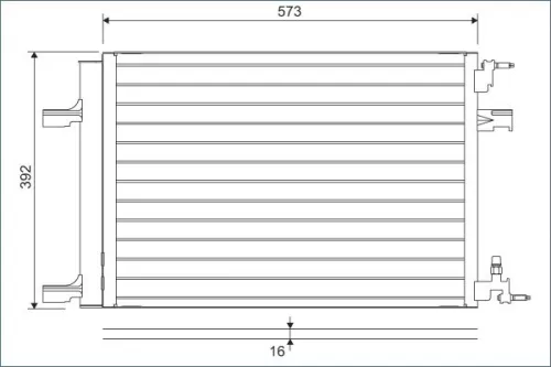 Condensor, airconditioning VALEO 814201)
