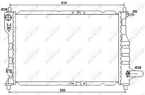 Radiator, engine cooling NRF 53068)