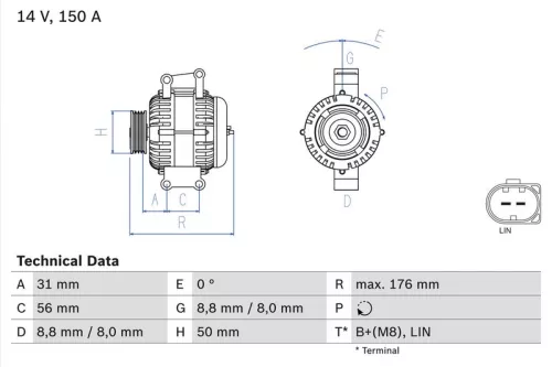 Dynamo BOSCH 0 986 047 150)
