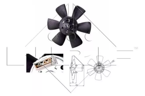 Ventilator, motorkoeling NRF 47391)